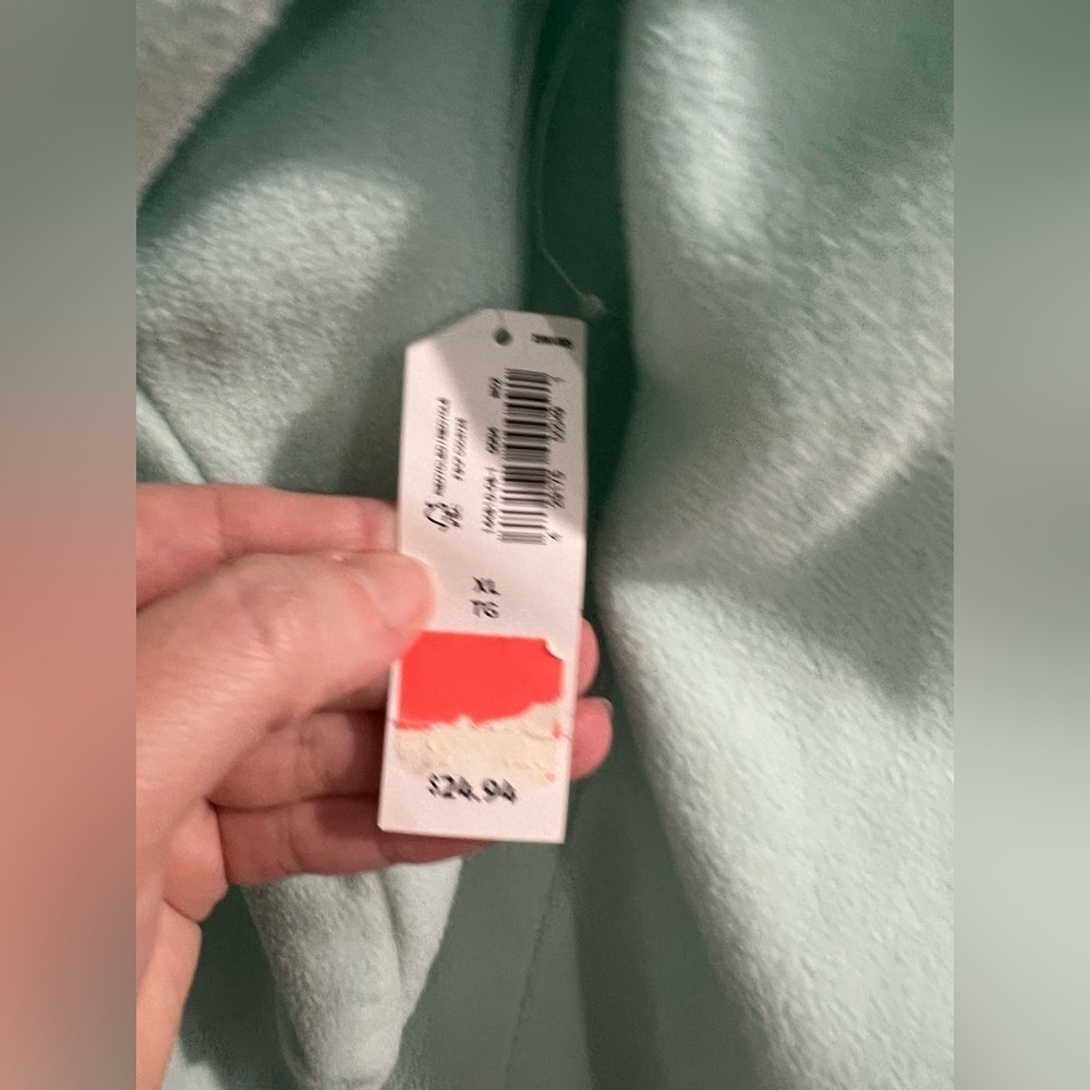 Women’s Old Navy mint green‎ grey gray pullover sweatshirt XL new NWT active - Picture 4 of 8